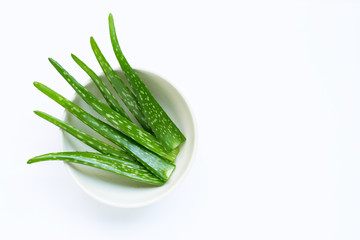 Aloe vera  on white