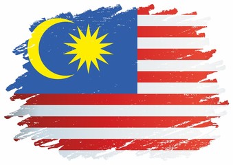 Flag of Malaysia, Malaysia. Template for award design, an official document with the flag of Malaysia. Bright, colorful vector illustration.
