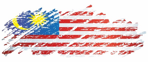 Flag of Malaysia, Malaysia. Template for award design, an official document with the flag of Malaysia. Bright, colorful vector illustration.