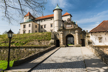  Renaissance and Baroque Castle on the hill in Nowy Wiśnicz,lesser poland,Poland.
