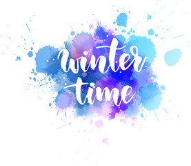 Winter time - lettering calligraphy