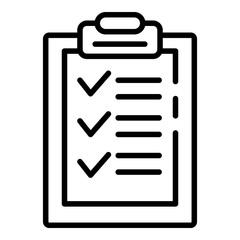 Export check sheet icon. Outline export check sheet vector icon for web design isolated on white background