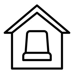 Smart home comfort icon. Outline smart home comfort vector icon for web design isolated on white background