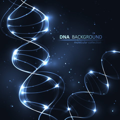 DNA molecular background. Vector illustration.