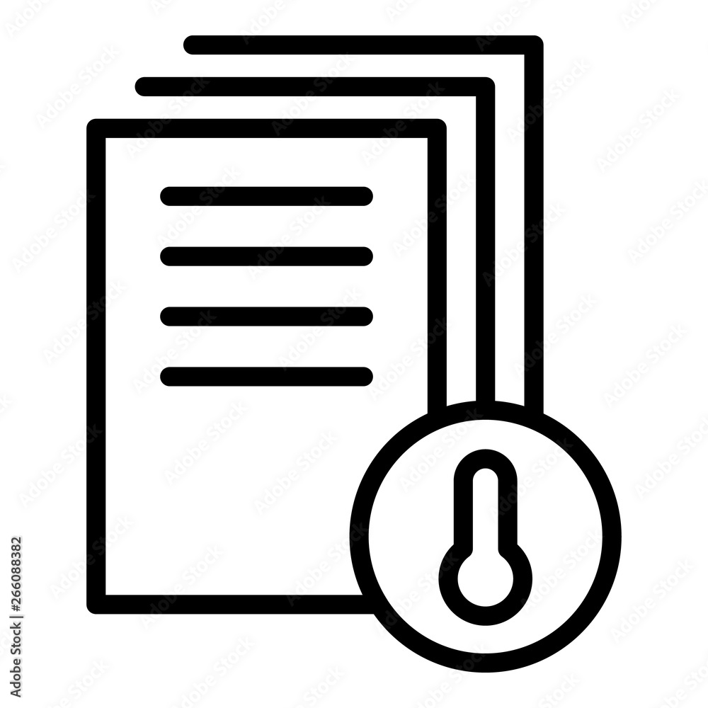 Poster archive temperature icon. outline archive temperature vector icon for web design isolated on white b