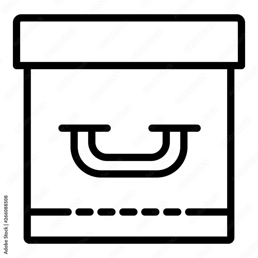 Poster closed archive box icon. outline closed archive box vector icon for web design isolated on white bac