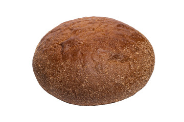 Fresh rye bread bread on white background