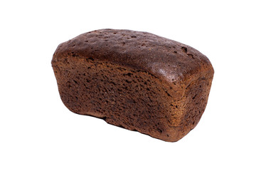 Fresh rye bread bread on white background