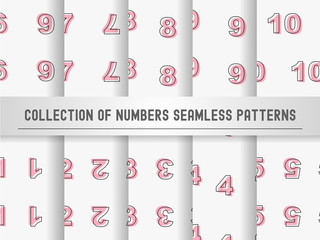 Collection of trendy seamless patterns.Pattern is suitable for posters, postcards, fabric or wrapping paper - stock vector