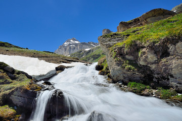mountain river in the alps