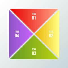 Circle chart, Geometric infographic with triangle shape