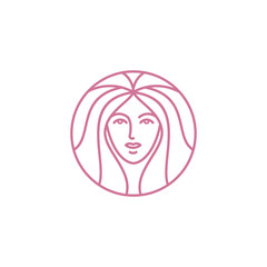 beauty woman vector logo design