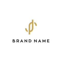 JR monogram letter logo design