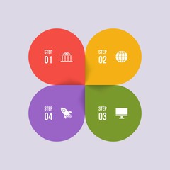 Circle chart, Circle infographic or Circular diagram