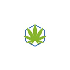 Marijuana leaf icon, Cannabis leaf icon or logo