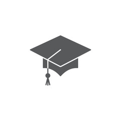 graduation cap vector icon concept, isolated on white background