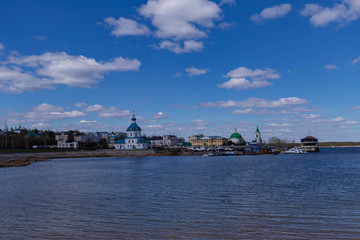 Naklejka premium Old town of Cheboksary,shot on a clear spring day