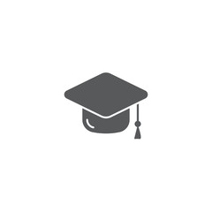 graduation cap vector icon concept, isolated on white background