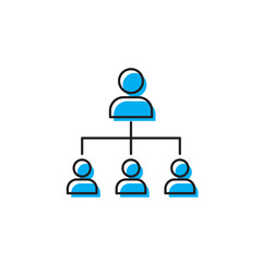 organizational chart vector icon concept, isolated on white background