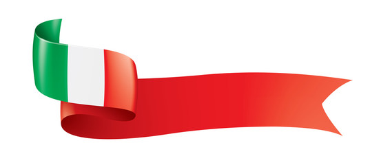 Italy flag, vector illustration on a white background.