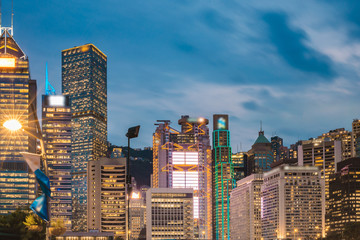 Fototapeta na wymiar Hong Kong cityscape at night.