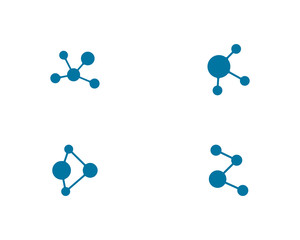 molecule logo vector icon illustration design 
