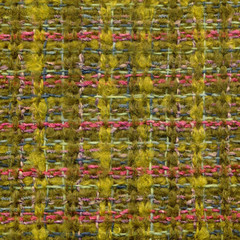 Handwoven mohair fabric in olive green