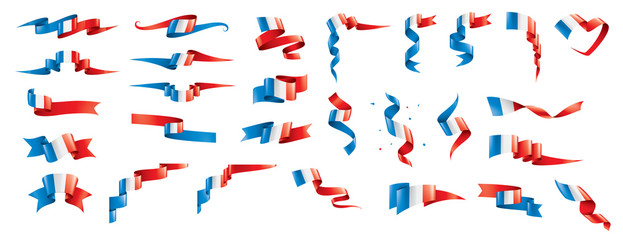 Fototapeta na wymiar France flag, vector illustration on a white background.