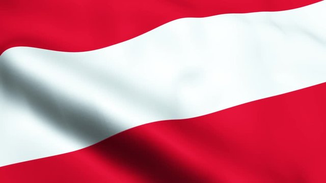Seamless looping Austria flag waving motion
