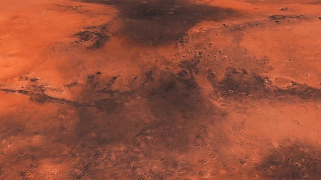 The travel of the camera on the surface of the mars in high quality.On beatiful relaxing Background.Space