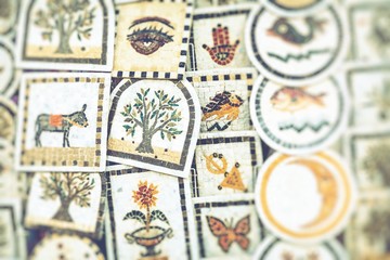 Traditional souvenir in tunisian market, Tunisia. Selective Focus.