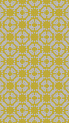 Ornate geometric pattern and two-tone abstract background