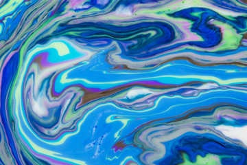 Beautiful abstract painting is a painting technique Ebru .Turkish Ebru style on the water with acrylic paints wring wave.Stylish combination of luxury.Contemporary art marble liquid texture  