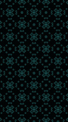 Ornate geometric pattern and two-tone abstract background