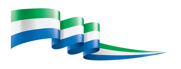 Sierra Leone flag, vector illustration on a white background.