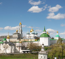 Architectural Ensemble of the Trinity Sergius Lavra in Sergiev Posad. Russia. May 04, 2019