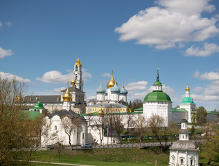 Architectural Ensemble of the Trinity Sergius Lavra in Sergiev Posad. Russia. May 04, 2019