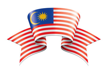 Malaysia flag, vector illustration on a white background.