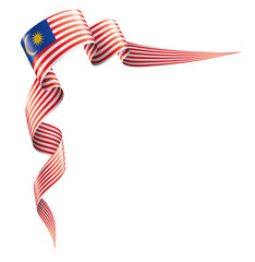 Obraz premium Malaysia flag, vector illustration on a white background.