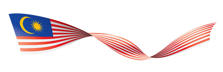 Malaysia flag, vector illustration on a white background.