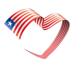 Obraz premium Liberia flag, vector illustration on a white background.