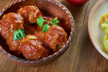 Belgian Boulettes sauce tomate