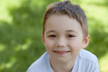  boy outdoors portrait