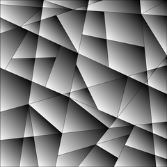 Fototapeta premium Exclusive monochrome pattern of chaotic black and white geometric shapes.
