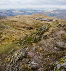 View over Lake District Landscape