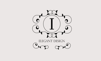 Stylish exquisite monogram with a letter. Design business sign, restaurant, boutique, hotel, heraldic, jewelry. Vector illustration.