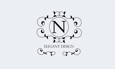 Stylish exquisite monogram with a letter. Design business sign, restaurant, boutique, hotel, heraldic, jewelry. Vector illustration.