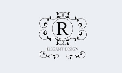 Stylish exquisite monogram with a letter. Design business sign, restaurant, boutique, hotel, heraldic, jewelry. Vector illustration.