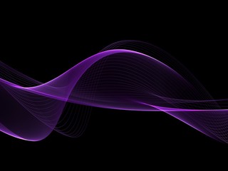 Abstract purple light waves background 