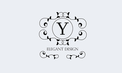 Stylish exquisite monogram with a letter. Design business sign, restaurant, boutique, hotel, heraldic, jewelry. Vector illustration.